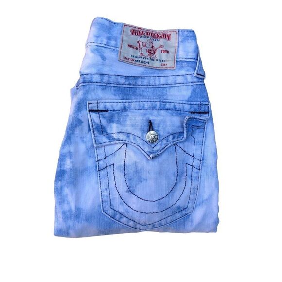 RARE True Religion Jeans Size 31 STRAIGHT Blue - Picture 1 of 10